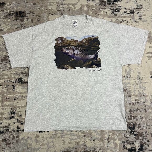 Delta Other - Vintage Y2K Preserve Wildlife Walleye Fish Minnesota Lakes Nature T-shirt Sz L